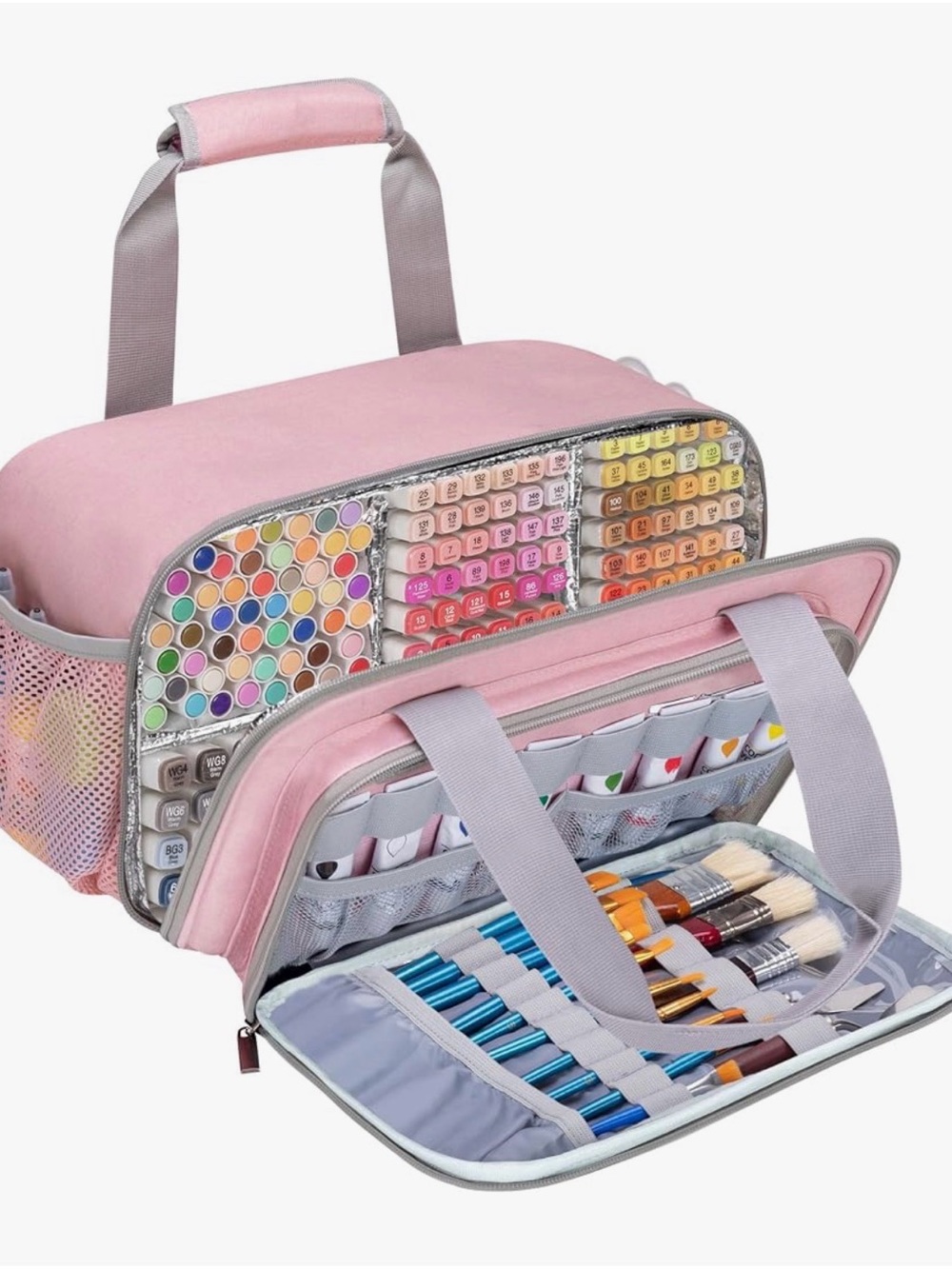 Pink Artist Supply Organizer Bag by